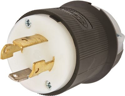 Hubbell Insulgrip® Twist-lock® Generator Plug, 3 Pole 4 Wire, 30 Amp, 125-250 Volt, Nema Configuration L14-30p