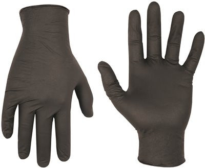 Clc® Disposable Powder-free Nitrile Gloves, Medium, Black, 6 Mil, 100 Gloves Per Box