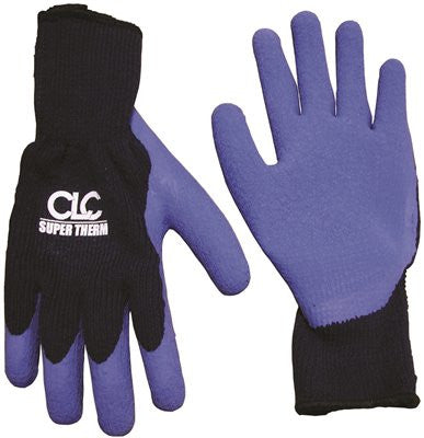 Clc® Super Therm™ Latex Dip Gripper Gloves With Elasticized Knit Wrists, Medium