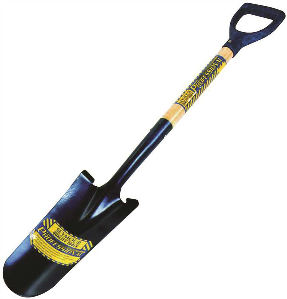 Seymour 20 Series Drain Spade Professional Grade, 14 In. Wood Handle And Poly D-grip