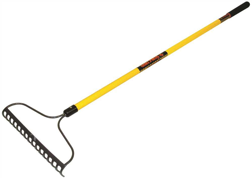 Structron® Bow Rake, 16 Tine And Forged Head With 60 In. Fiberglass Handle