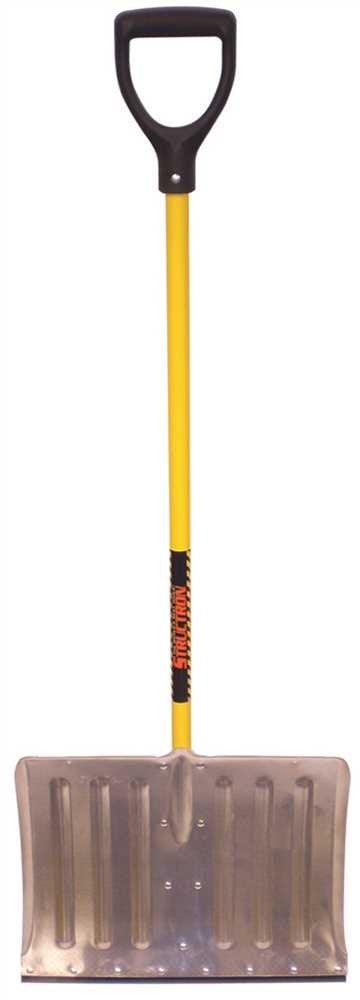 Structron® Aluminum Snow Shovel With 18 In. Head, Wear Strip, 42 In. Fiberglass Handle