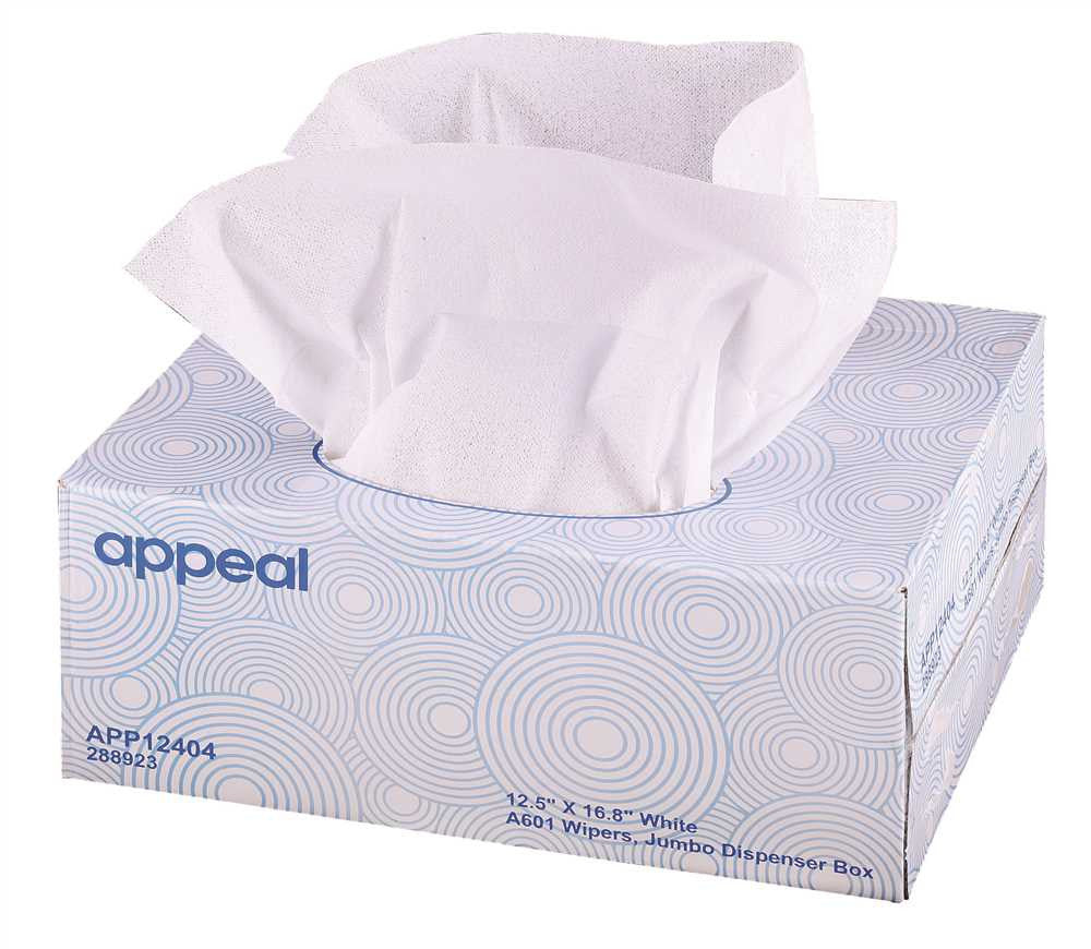 Appeal® A601 Wiper, White, 12.5" X 16.8", Medium Duty Workhorse Cloth, Brag Box, 180 Sheets Per Box