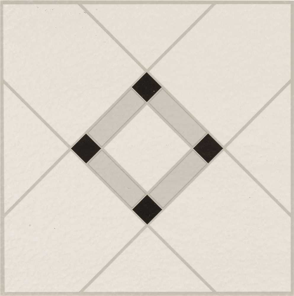 Armstrong® Lattice Lane Units Residential No-wax Self-adhesive Vinyl Floor Tile, Black-white, 12x12 In., .045 Gauge