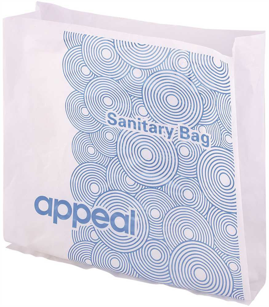 Appeal® Sanitary Bags, Hdpe Poly White, 9.37 X 10 X 3.25", 50 Count Per Pack
