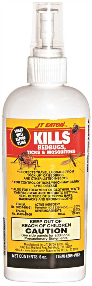 Jt Eaton™ Kills Bedbugs, Ticks And Mosquitoes, 6 Oz. Pump Spray Bottle