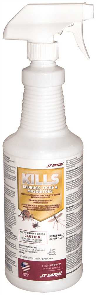 Jt Eaton™ Kills Bedbugs, Ticks And Mosquitoes, 1 Qt. Bottle With Sprayer