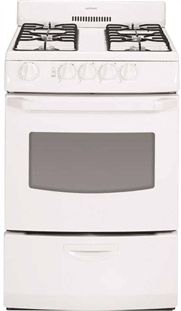 Hotpoint® 24-inch 3 Cu.ft. Free-standing Gas Range, White