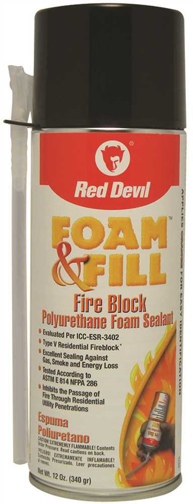 Foam & Fill® Fire Block Foam Sealant, 12 Fl. Oz.