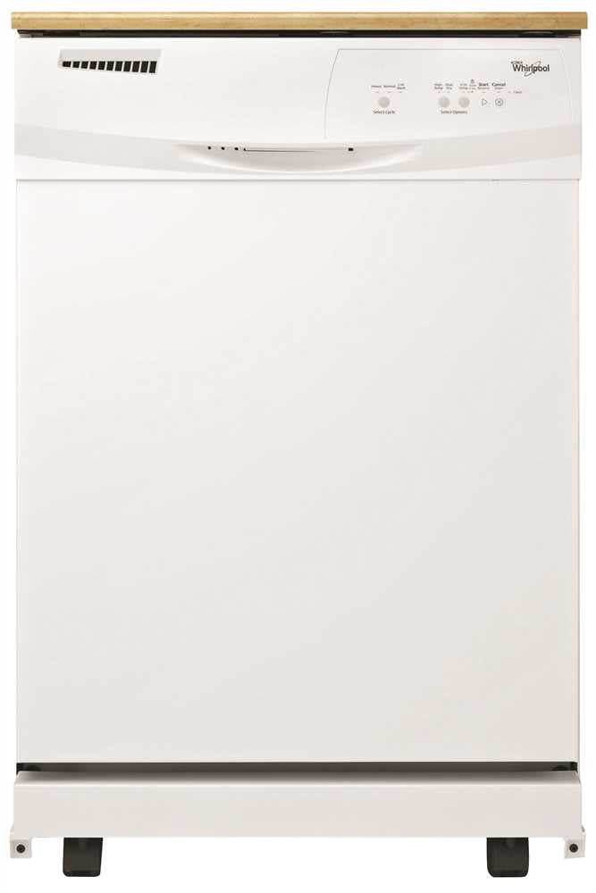 Whirlpool® Portable 24 In. Dishwasher With Electronic Controls, White, 3 Cycles - 4 Options