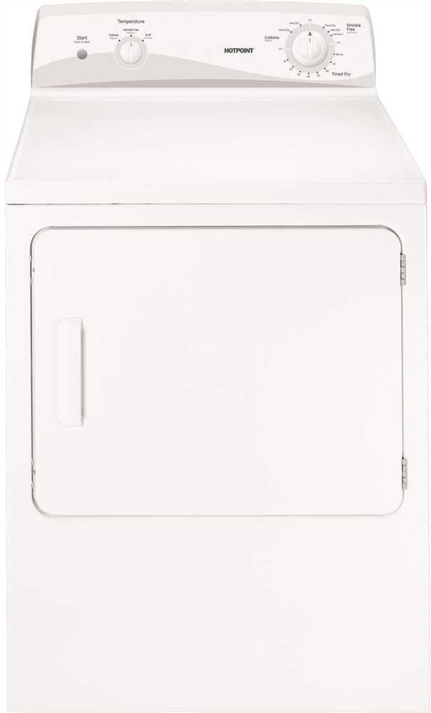 Hotpoint® 6 Cu.ft. Gas Dryer, White, 4 Cycles, Reversible Door