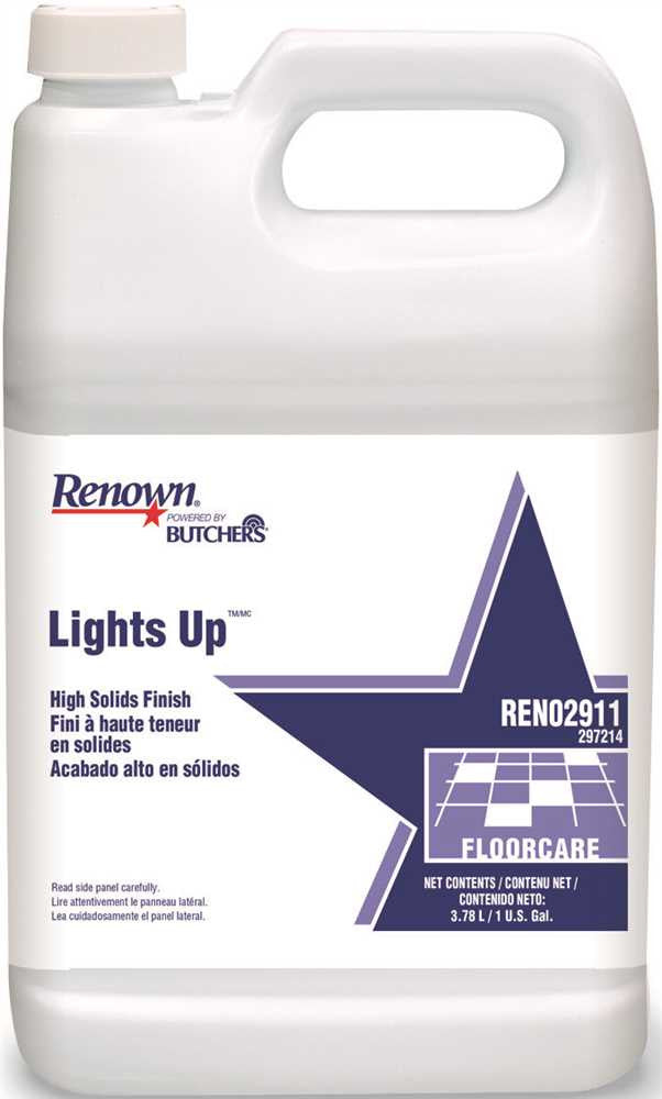 Renown® Powered By Butchers® Lights Up High Solids Floor Finish Gallon