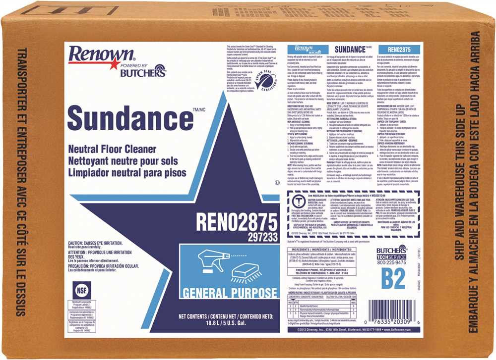 Renown® Powered By Butchers® Sundance Neutral Floor Cleaner 5 Gallon Pail