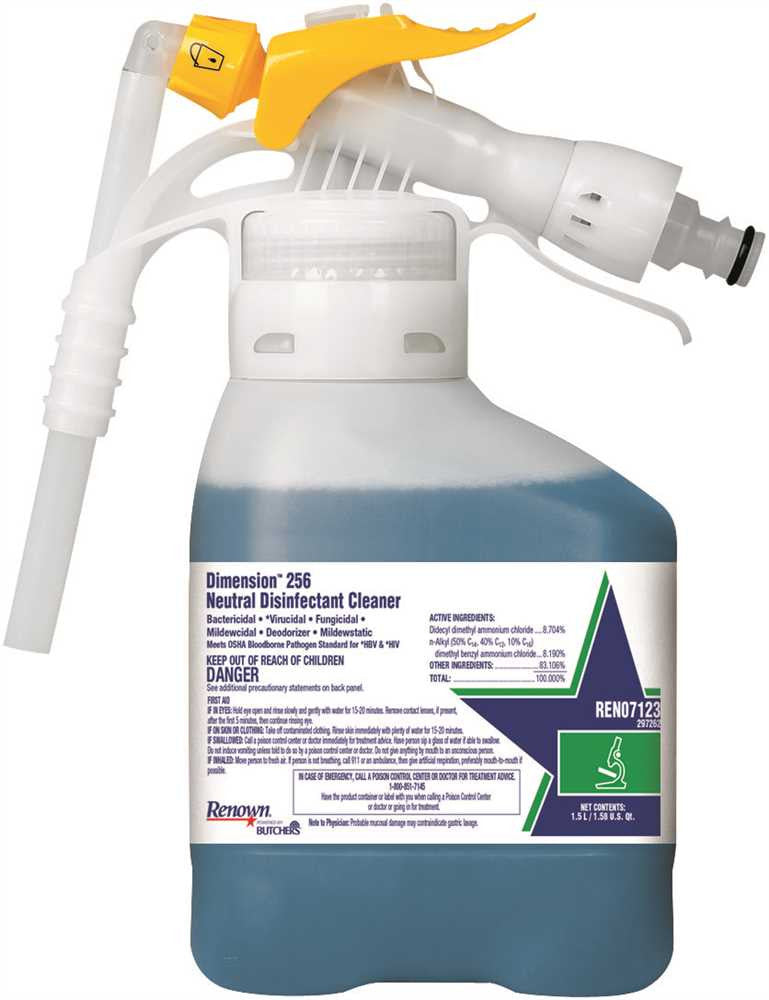 Renown® Powered By Butchers® Dimension 256 Neutral Disinfectant Cleaner, Rtd, 1.5 Liter
