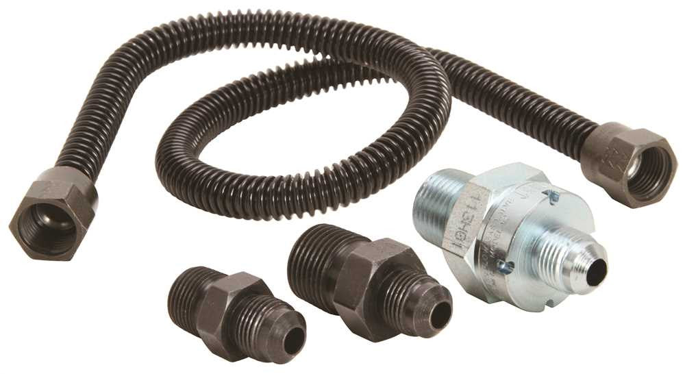 Dormont® Gas Log - Space Heater Connector Kit With Suprsense® Excess Flow Valve, Stainless Steel, 24 In., 3-8x1-4 In.