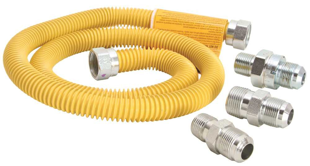 Dormont® Gas Range - Furnace Connector Kit With Suprsense® Excess Flow Valve, Stainless Steel, 48 In., 5-8x1-2 In.