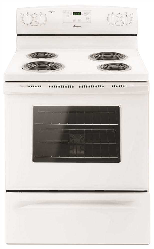 Amana® 30-inch 4.8 Cu. Ft. Single Oven Free-standing Electric Range, With Storage Drawer, White
