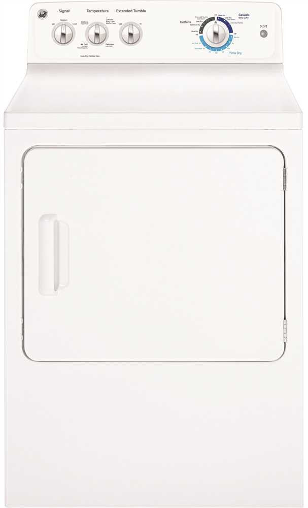 Ge® 7 Cu. Ft. Long Vent Electric Dryer, White, 5 Cycles, Reversible Door