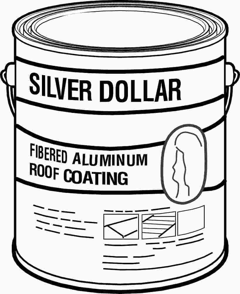 Gardner® Silver Dollar® Fibered Aluminum Roof Coating, 1 Gallon