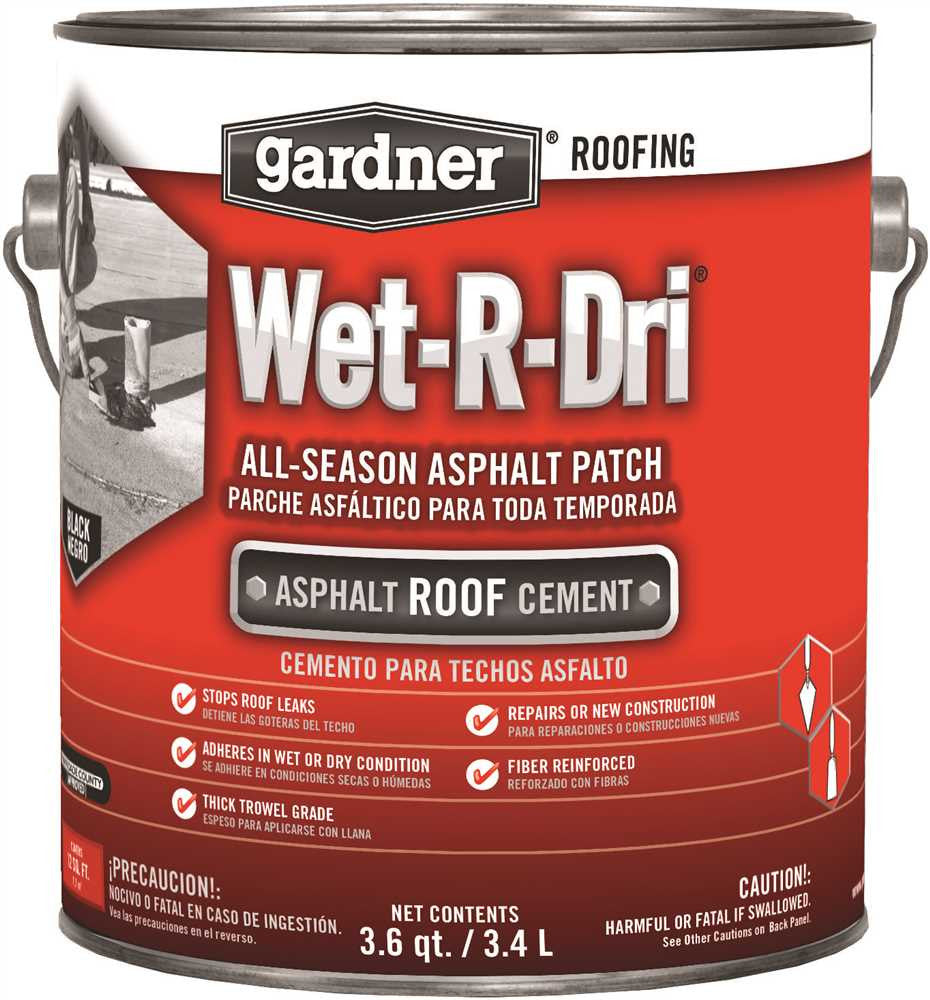 Gardner® Wet-r-dri® All Weather Plastic Roof Cement, 1 Gallon