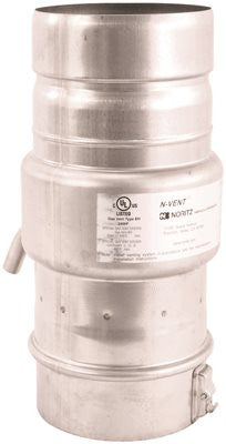 Noritz Tankless Water Heater Vent Drain Tee, Single Wall, 3 In. Diameter, Stainless Steel