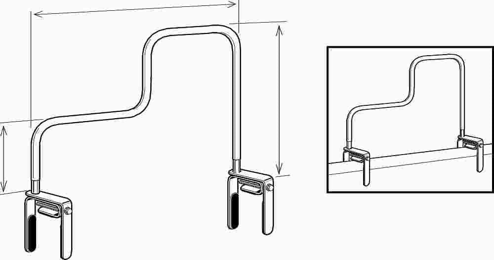 Delta® Aluminum Multi-grip Bathtub Safety Bar, White
