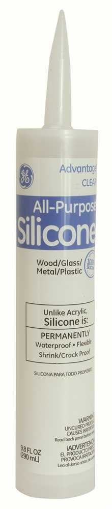 Ge® Advantage Silicone Caulk, 9.8 Oz. Cartridge, Clear
