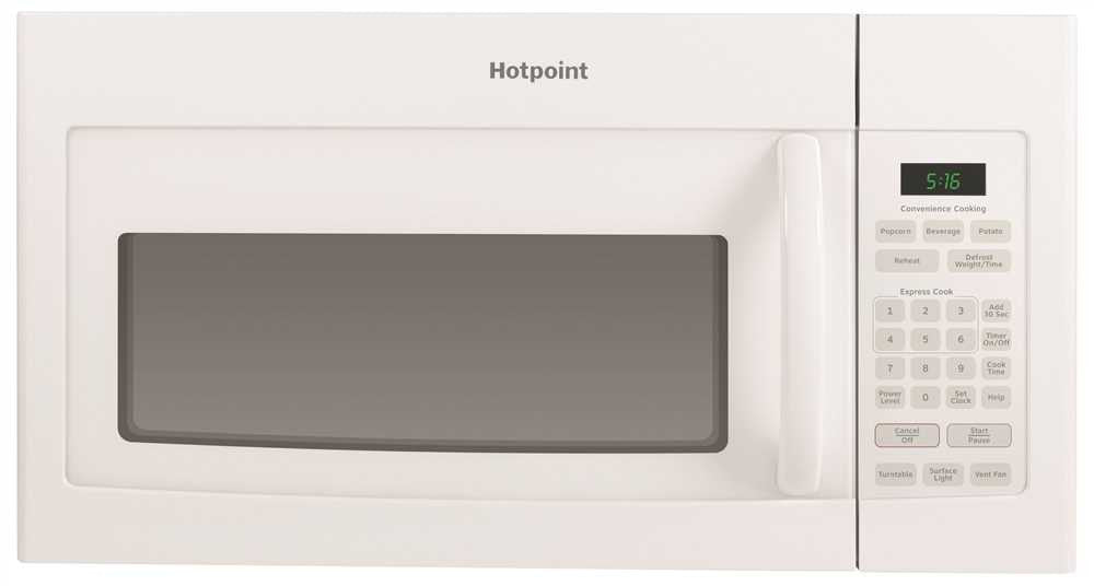 Hotpoint® 1.6 Cu.ft. Over-the-range Microwave Oven, White, 950 W
