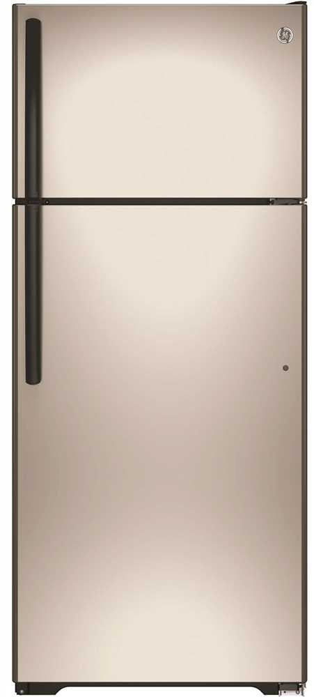 Ge® Energy Star® 17.5 Cu.' Top Freezer Refrigerator, Metallic, Reversible Door Swing