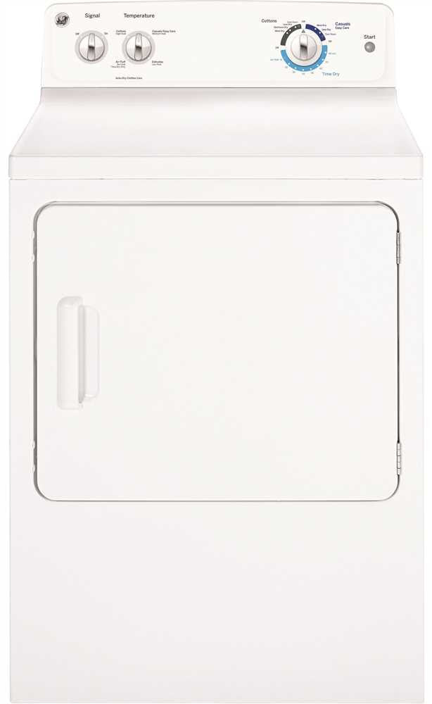 Ge® 6 Cu.ft. Electric Dryer, White, 6 Cycles, Reversible Door