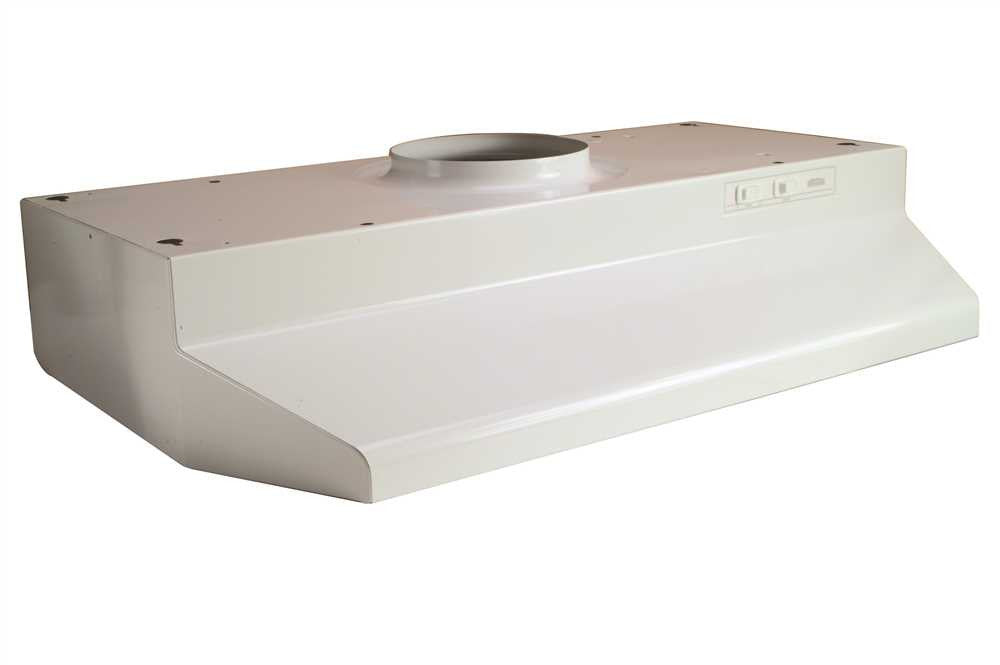 Broan® 30-inch 2-speed Under-cabinet Round Range Hood, White, 190 Cfm