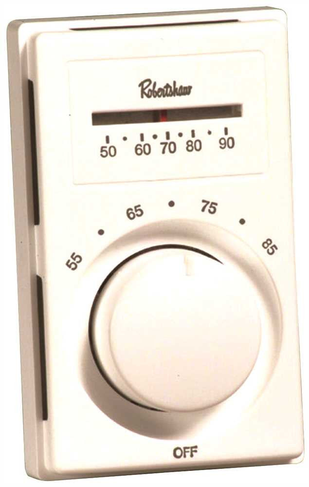 Robertshaw® Line Voltage Thermostat With Double-pole Single-throw Switch, Heat Only