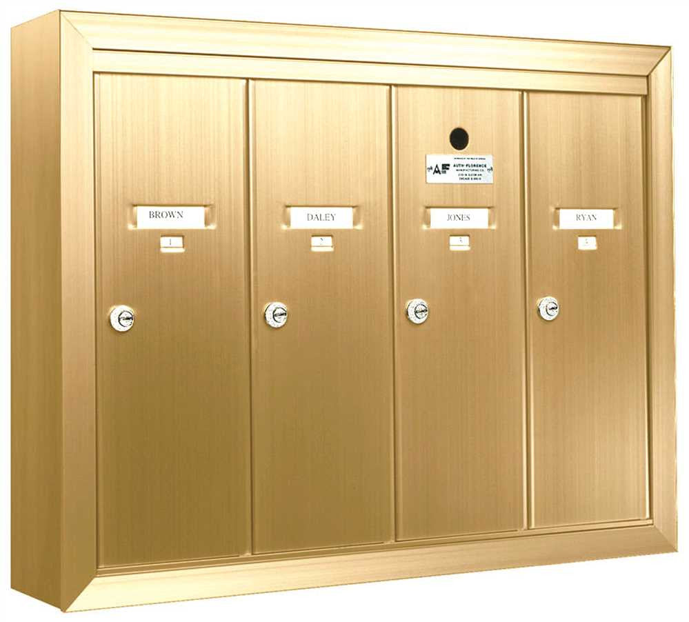 Auth-florence Surface Mount Vertical Mailbox 4 Compartment