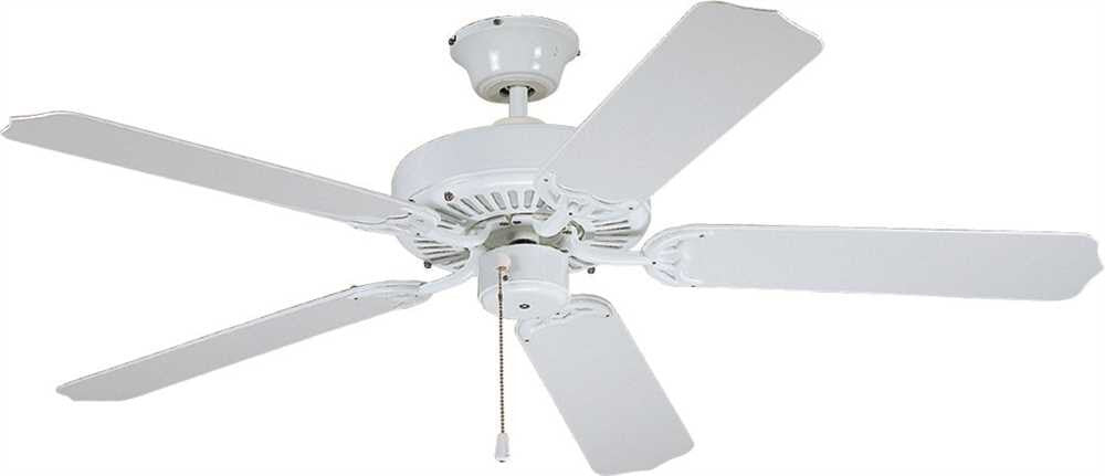 Bala® Light Kit Adaptable Outdoor All Weather Ceiling Fan, 52 In., With Reversible White And White Washed Blades
