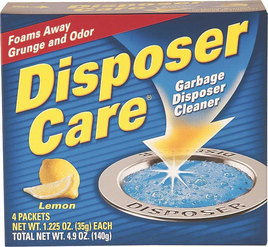 Disposer Care® Garbage Disposal Cleaner, Lemon Scent, 4 Packets Per Box