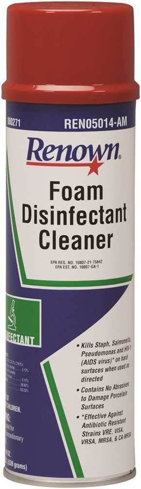 Renown® Foam Disinfectant Cleaner Aerosol, 19 Oz