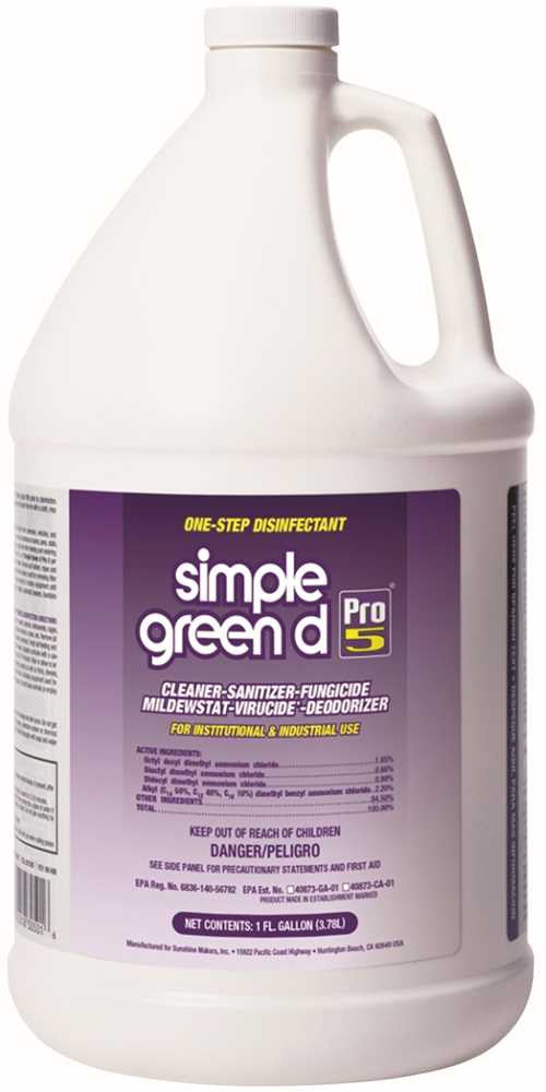 Simple Green® D Pro 5® Disinfectant And Cleaner, Gallon
