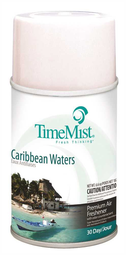 Timemist® Air Freshener, Premium Meter Refill, Caribbean Waters, 6.6 Oz.