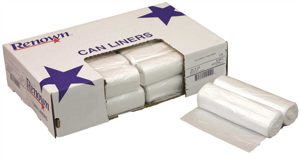 Renown® Can Liner 24 X 24 10gl 8mic Natural 50-rl 20rl-cs
