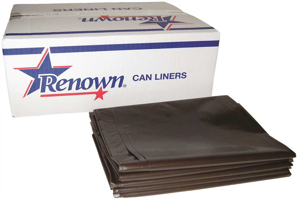 Renown® Can Liner 24x23 7-10gl 0.35mil Black 50-rl 10rl-cs