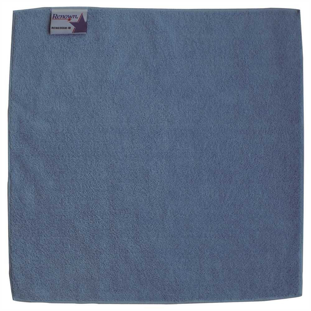 Renown® Microfiber Cloth, 16x16 In., Blue