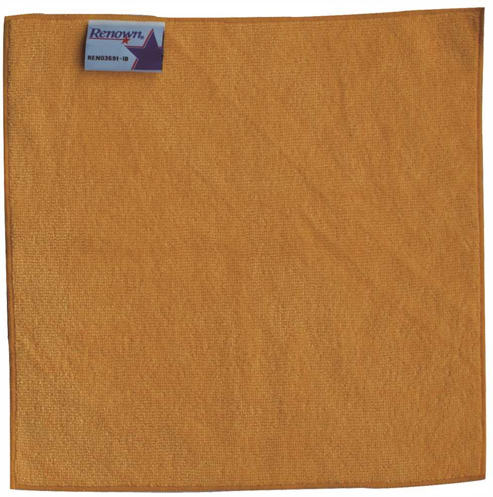 Renown® Microfiber Cloth, Yellow, 12 X 12 In.