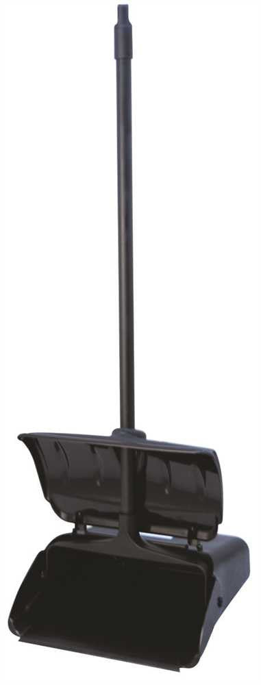 Appeal® Upright Lobby Dustpan With Lid, Black