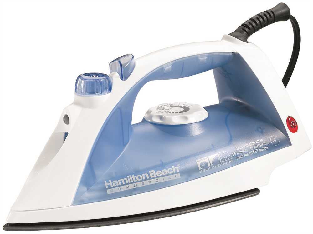 Hamilton Beach® Non-stick Hospitality Clothes Iron, White, 15-minute Auto Shut-off, 120 Volts, 1,200 Watts