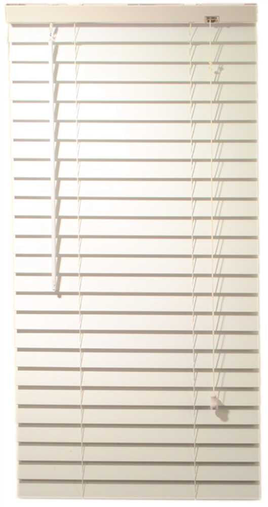 Designer's Touch™ 2-inch Faux Wood Mini Blinds, White, 23x48"