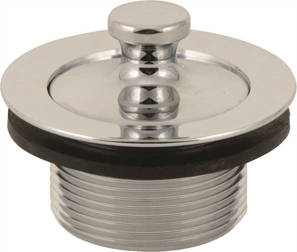 Lift-and-turn Tub Stopper Assembly For Gerber®, 1-7-8", 11.5 Tpi, Polished Chrome