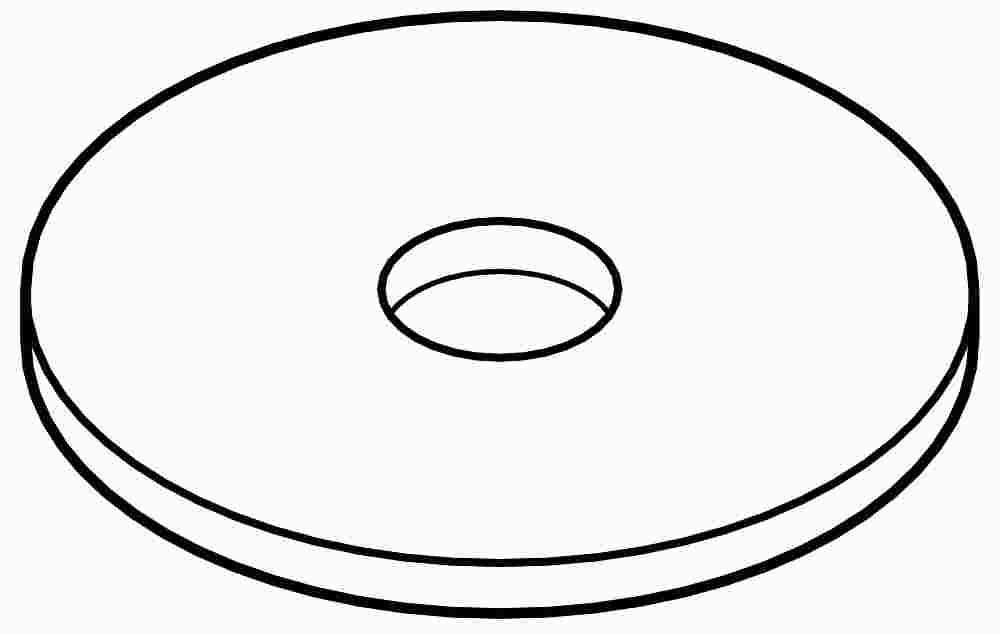 Fender Washers 1-4 In. X 1 In., 100 Per Pack