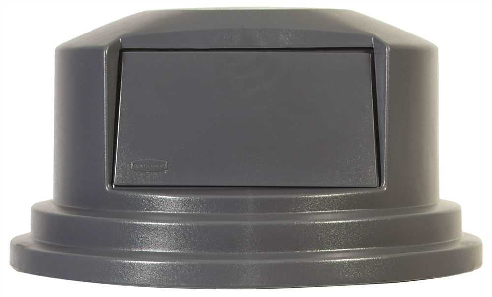Brute® Dome Trash Can Lid For Brute® 55-gallon Containers, Gray, 27.2x14.5 In.