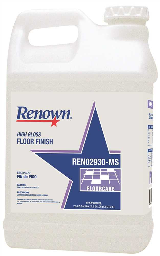 Renown® High Gloss Floor Finish, 2.5 Gallon
