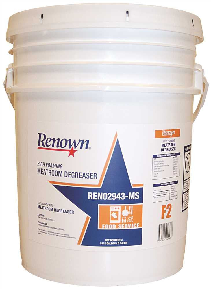 Renown® High Foaming Meatroom Degreaser, 5 Gallon, 1 Pail